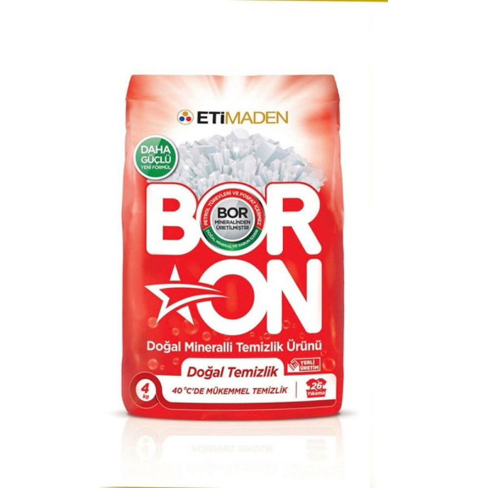 Boron Doğal Mineralli Temizlik Ürünü Doğal Temizlik Beyazlar 4 kg 26 Yıkama Çamaşır Deterjanı Fiyatı