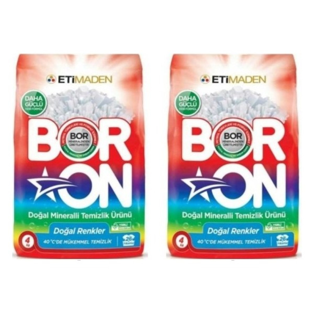 Boron Doğal Mineralli Temizlik Ürünü Renkliler İçin 4 kg x 2 Adet - 8 kg Çamaşır Deterjanı Fiyatı