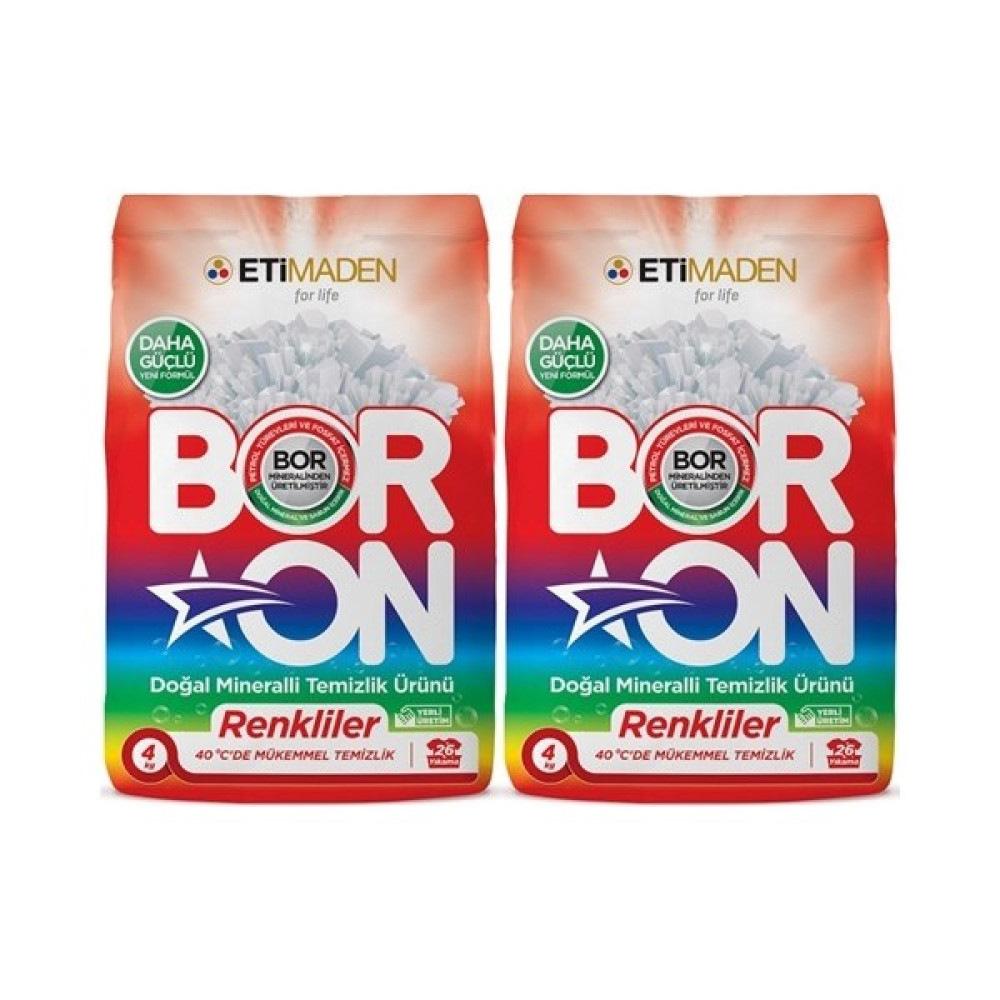 Boron Doğal Mineralli Toz Temizlik Ürünü 4 kg - Renkliler 2 Adet Çamaşır Deterjanı Fiyatı
