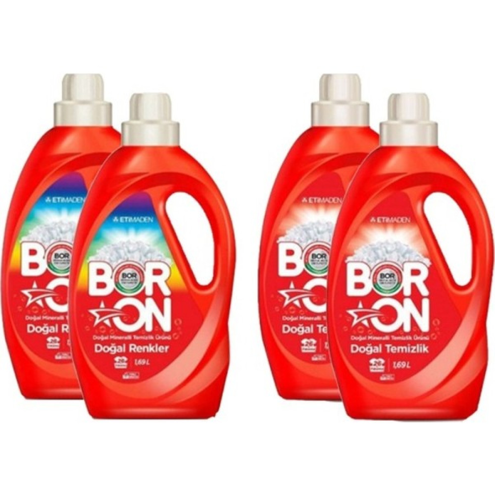 Boron Sıvı Çamaşır Deterjanı Renkler ve Beyazlar x 4 - 1,5 lt Oto Boyaları Fiyatı