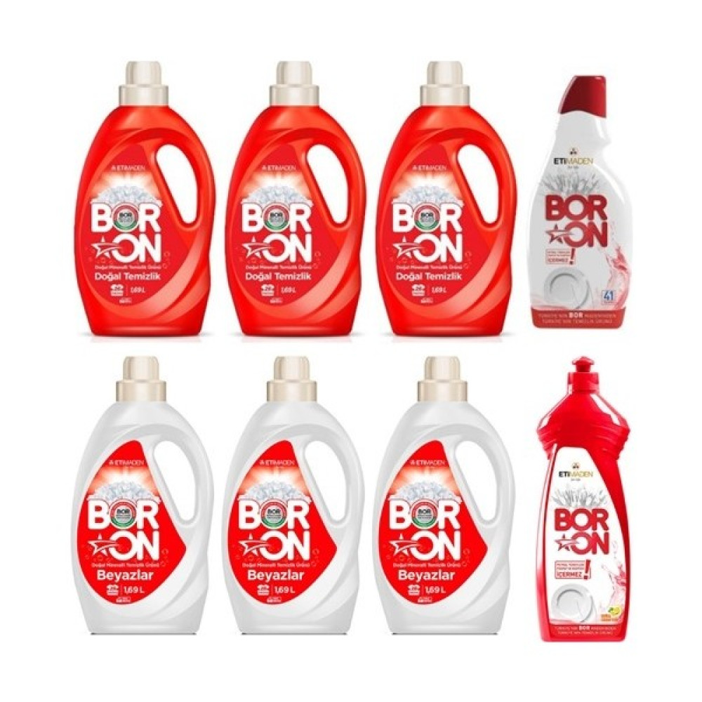 Boron Temizlik Seti (Renkliler X3 Beyazlar X3 Jel X1 Elde X1) Oto Boyaları Fiyatı