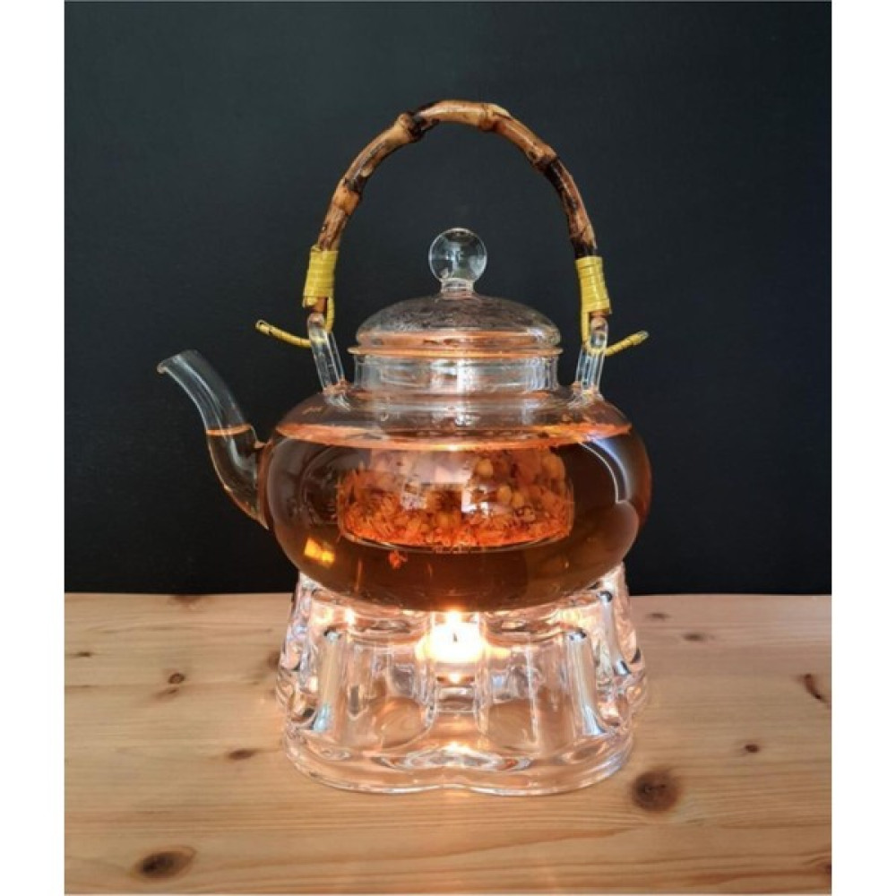 Borosilikat Cam Demlik Ve Cam Isıtıcı Seti Sakura 600 ml Çay / Çaydanlık Setleri Fiyatı