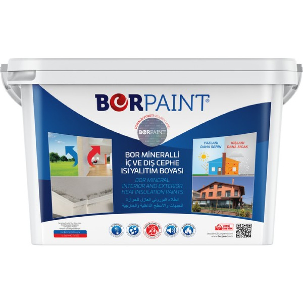 BORPAINT Iç ve Dış Cephe Isı Yalıtım Boyası 18KG Dış Cephe Yalıtım Malzemeleri Fiyatı