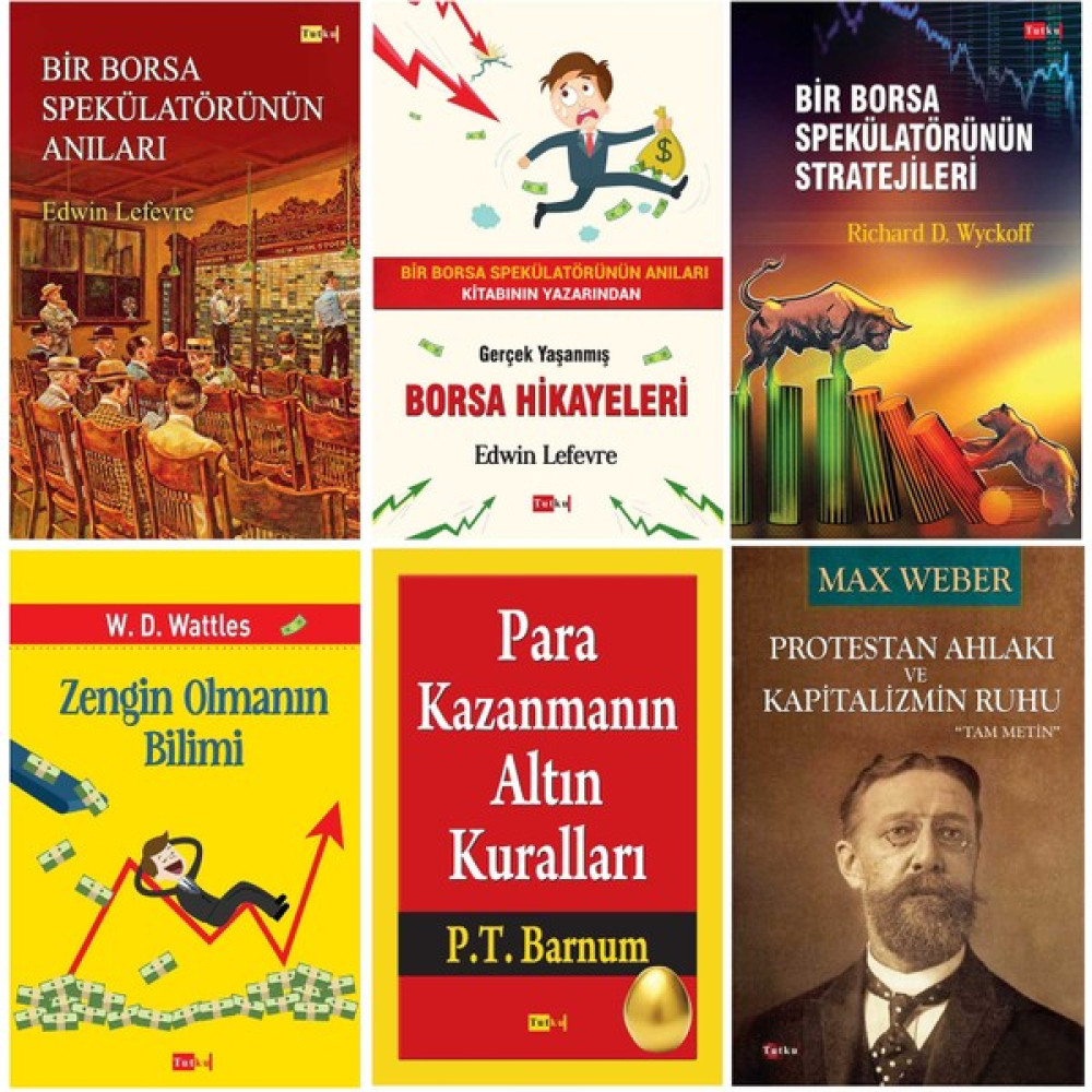 Borsa - Yatırımcı Seti-5 - 6 Kitap -Yatırım, Finans, Para, Borsa, Bir Borsa Spekülatörünün Anıları Muhasebe Finans Kitapları Fiyatı