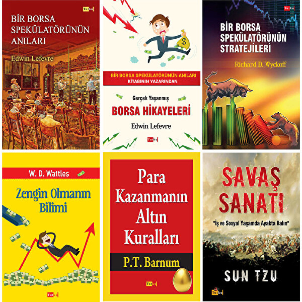 Borsa - Yatırımcı Seti-6 - 6 Kitap - Yatırım, Finans, Para, Borsa, Bir Borsa Spekülatörünün Anıları - Edwin Lefevre Muhasebe Finans Kitapları Fiyatı