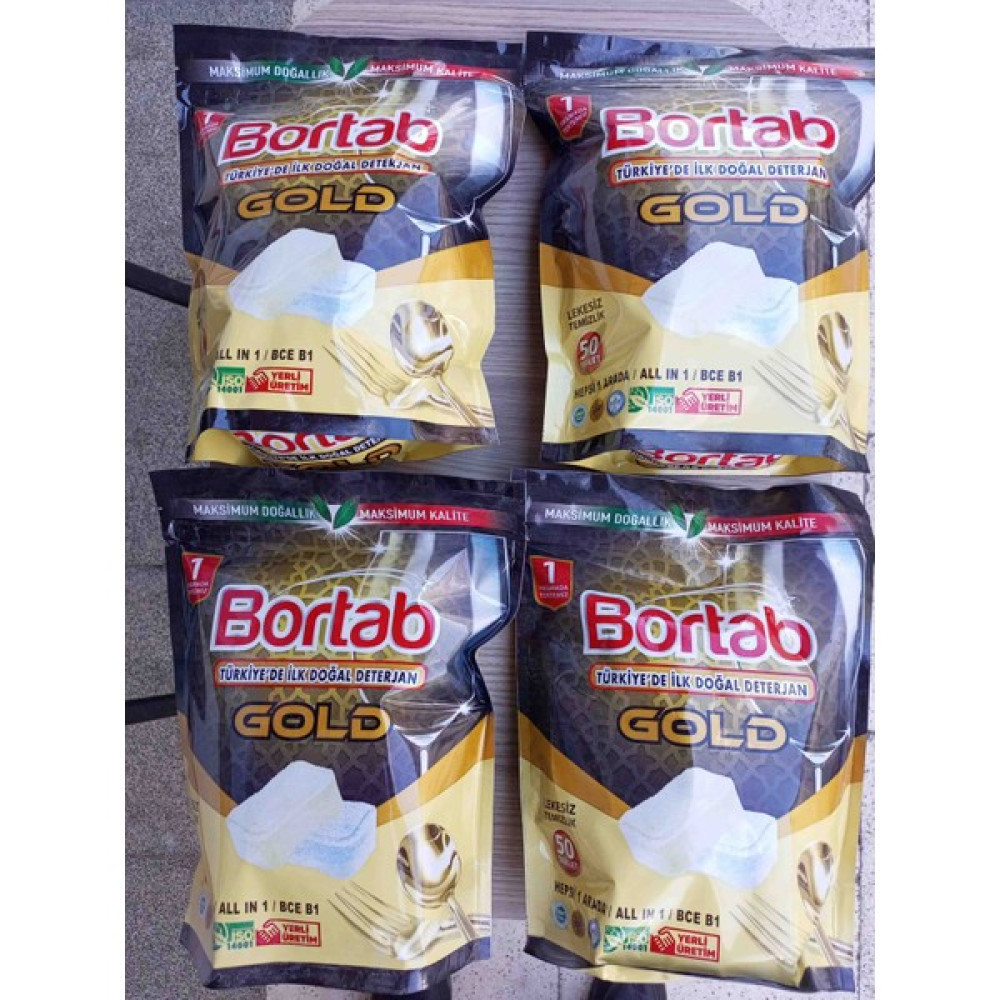 Bortab Gold New 50 Bulaşık Makinesi Deterjanı 4'lü Bulaşık Yıkama Fiyatı