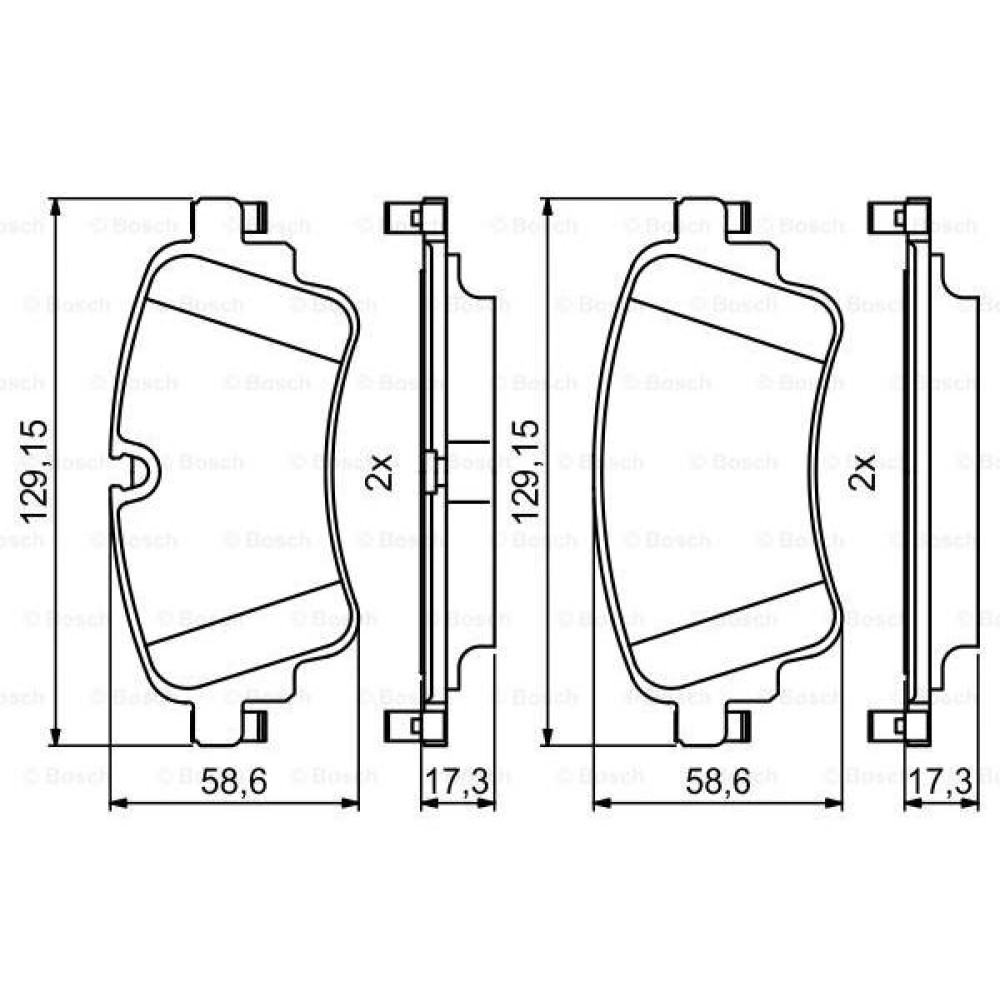 Bosch Arka Balata A4/Q7 15> - 0 986 494 833 Frenler Fiyatı