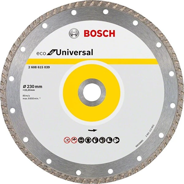 Bosch Ekonomik Seri Genel Yapı Malzemeleri için 230 MM Turbo Elmas Kesme Diski Eviyeler Fiyatı
