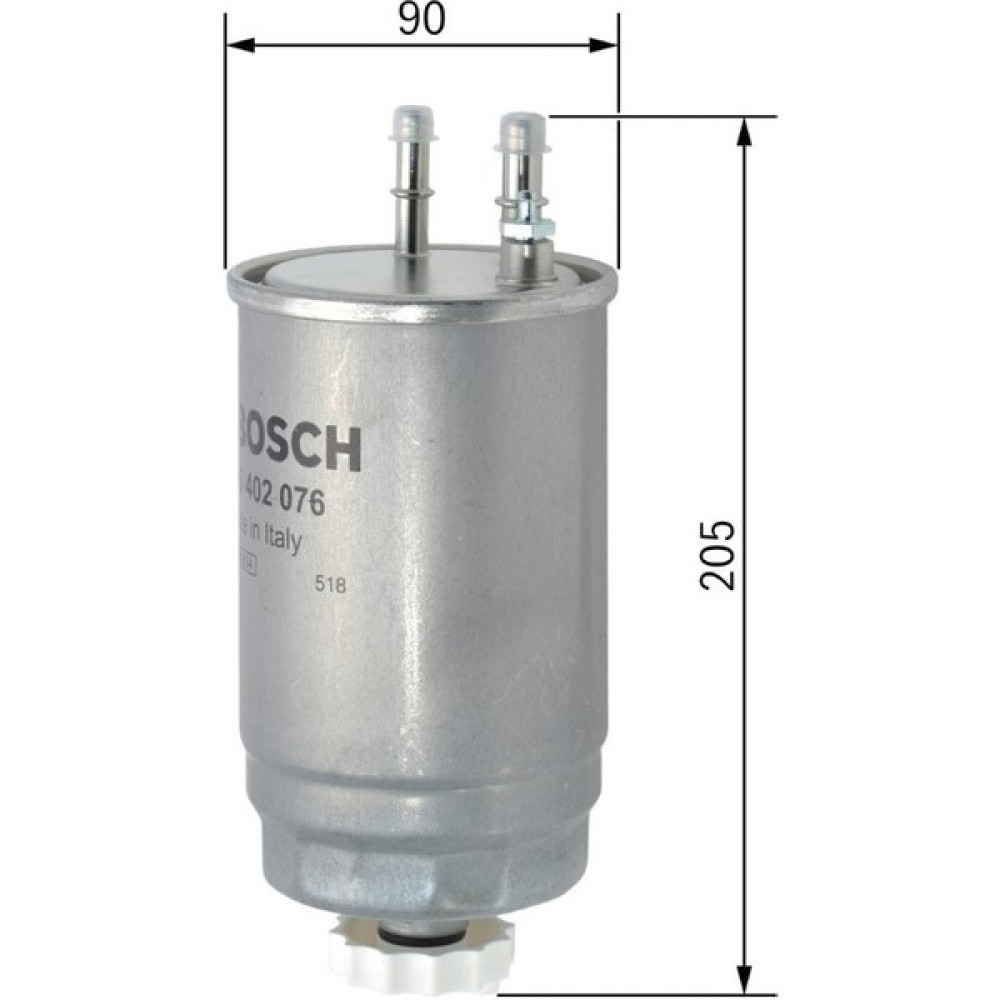 Bosch F026402076 Mazot Filtresi Fiat Linea 1.3 Mjet Euro 5 Grande Mazot Filtresi Fiyatı