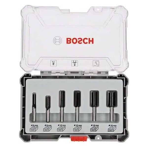 Bosch Freze Seti 6 Parça Düz 6 MM Pro - 2607017465 Eviyeler Fiyatı