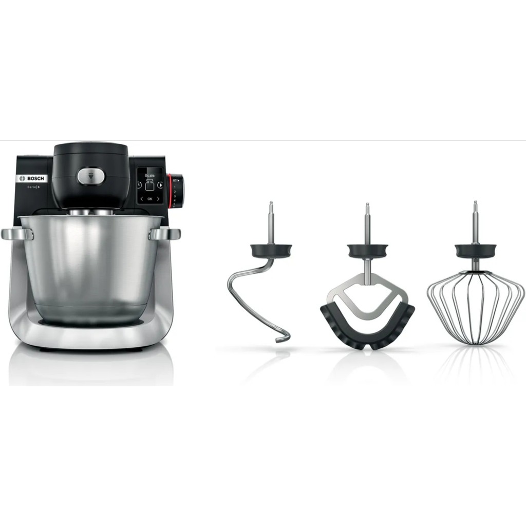 Bosch MUMS6ZS00 Serie 6, Mutfak Makinesi, 1600 W, Siyah, Fırçalanmış paslanmaz çelik - Matte Black Mutfak Şefi Fiyatı