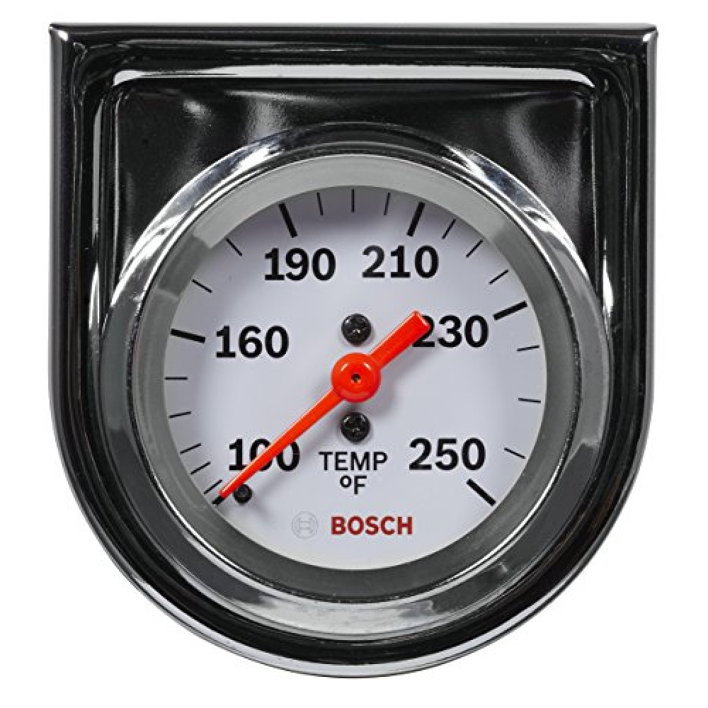 Bosch SP0F000045 Style Line 2" Mechanical Water/Oil Temperature Gauge (White Dial Face, Chrome Bezel)