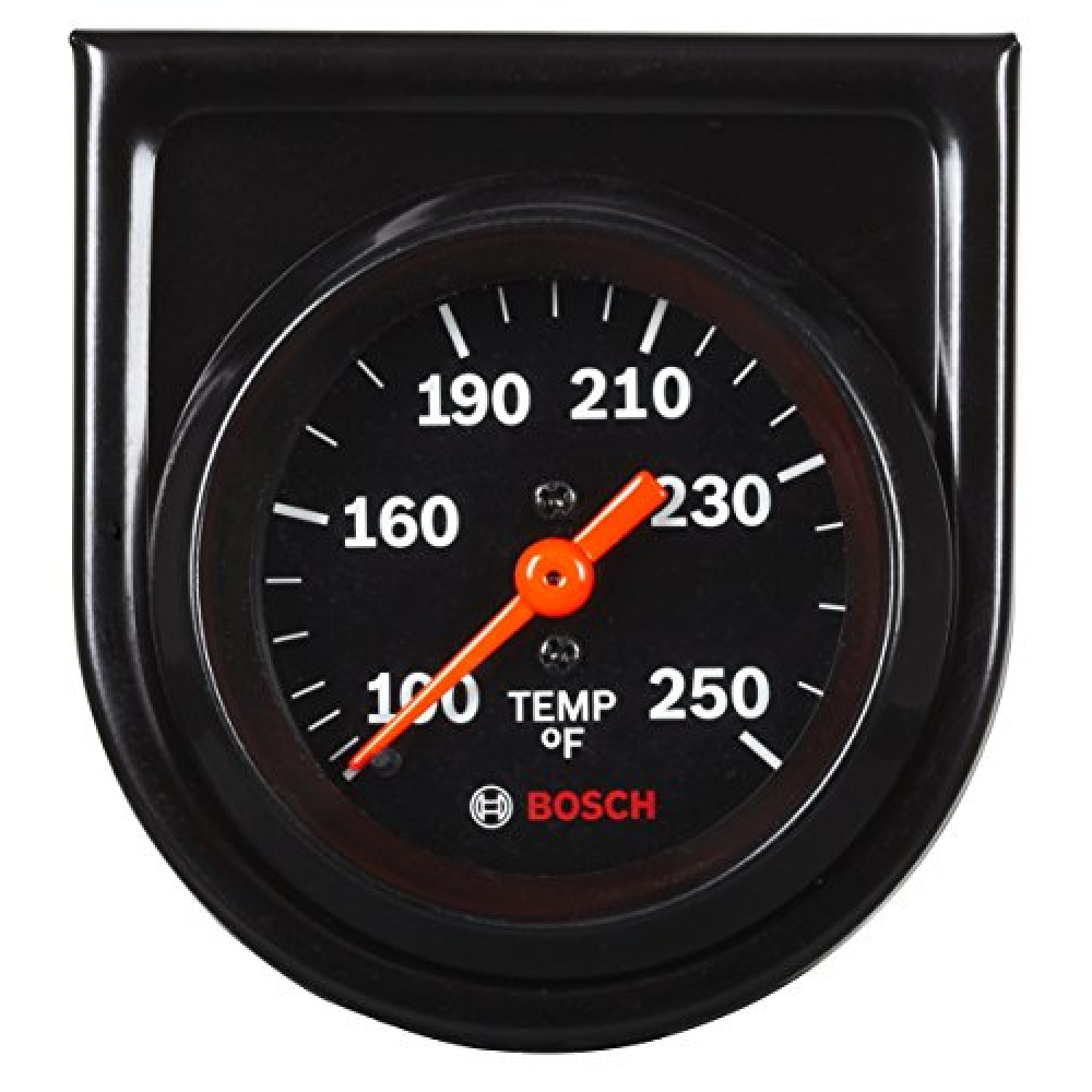 Bosch SP0F000053 Style Line 2" Mechanical Water/Oil Temperature Gauge (Black Dial Face, Black Bezel)
