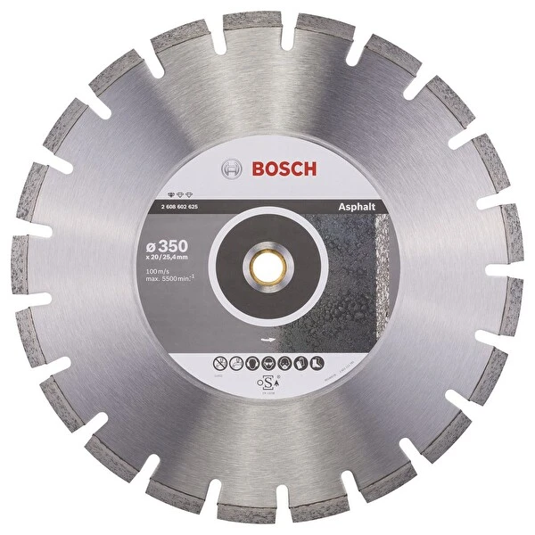 Bosch Standard Seri Asfalt İçin Elmas Kesme Diski 350 x 20/25,40 x 3,2 x 10 MM Eviyeler Fiyatı