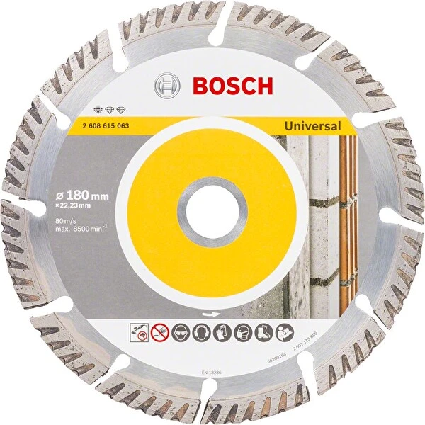 Bosch Standard Seri Genel Yapı Malzemeleri için Elmas Kesme Diski 180 MM Eviyeler Fiyatı