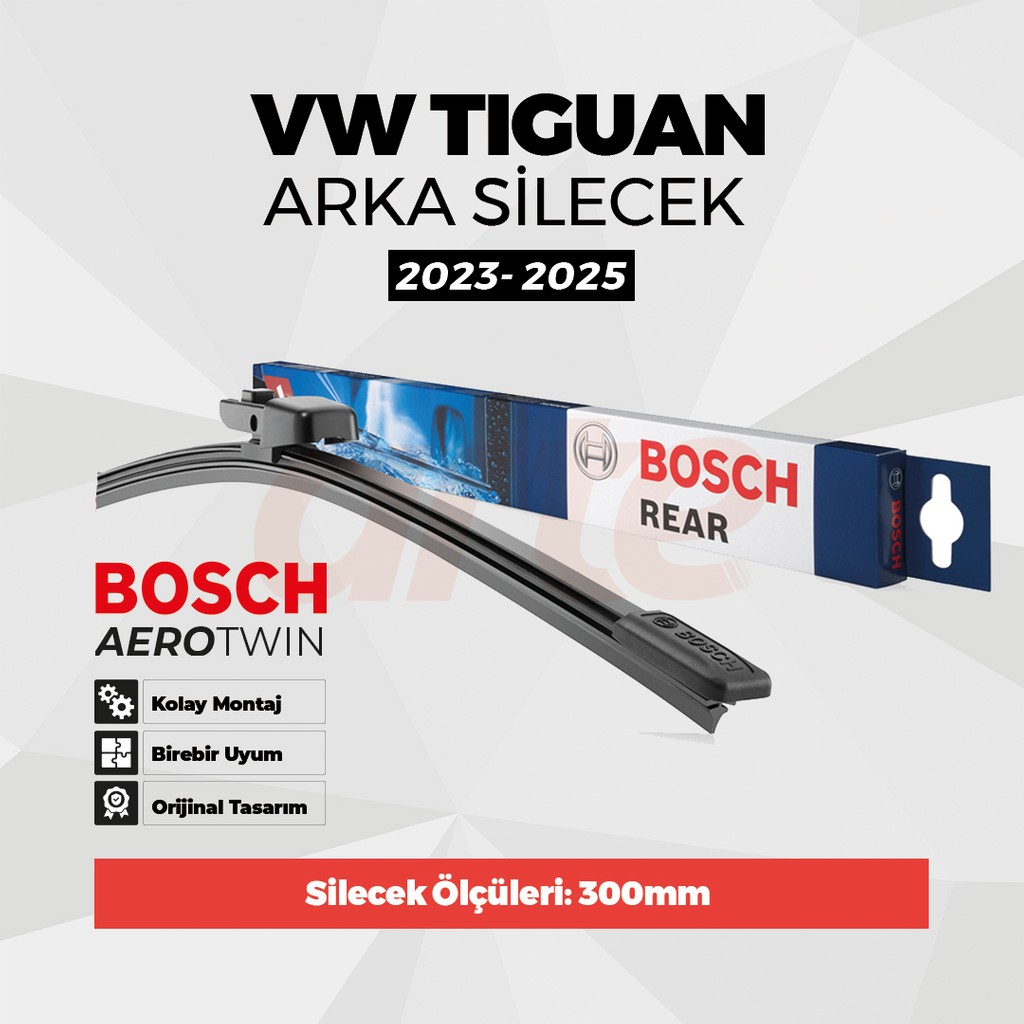 Bosch Volkswagen Tiguan Uyumlu Arka Silecek | Bosch Rear Serisi | Ön Silecek 2023-2025 - 300MM Araca Özel Silecekler Fiyatı