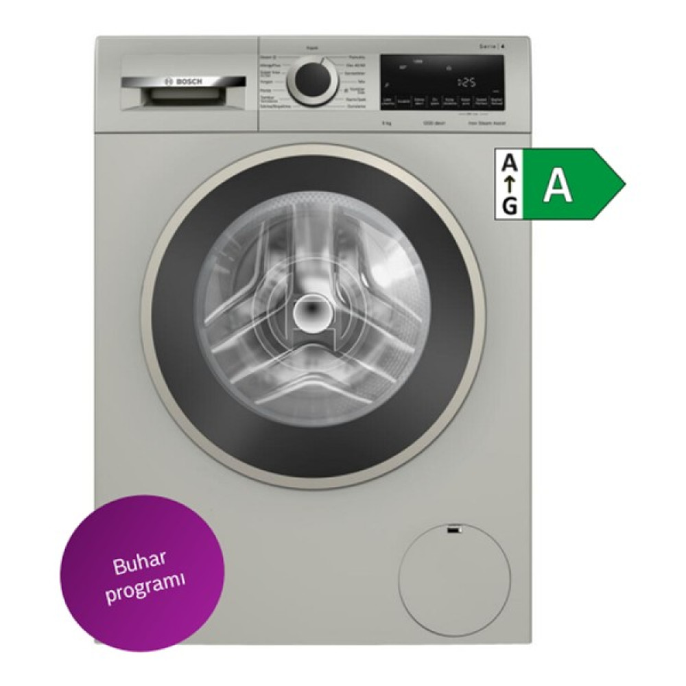 BOSCH WGA142ZXTR GRI 9KG 1200DVR  Iron Steam Assist Çamaşır Makinesi Çamaşır Makineleri Fiyatı