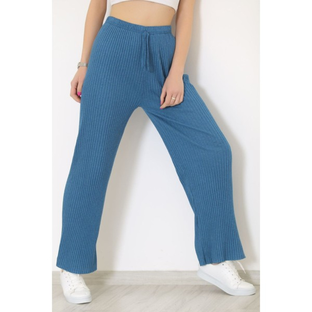 Bosfonis Fitilli Pantolon Mavi - 8337.1567. Kadın Pantolon Fiyatı