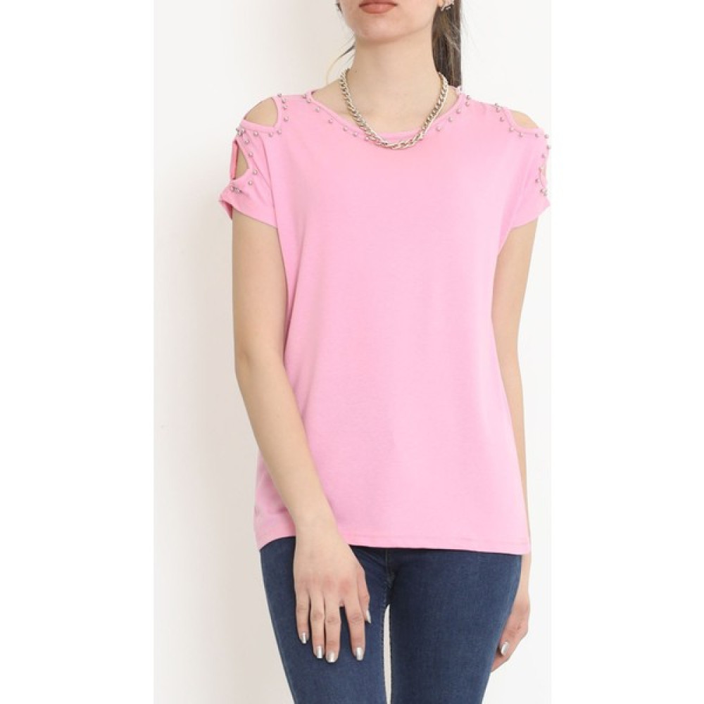 Bosfonis Omuz Dekolteli Bluz Pembe - 11395.599. Bluz Fiyatı