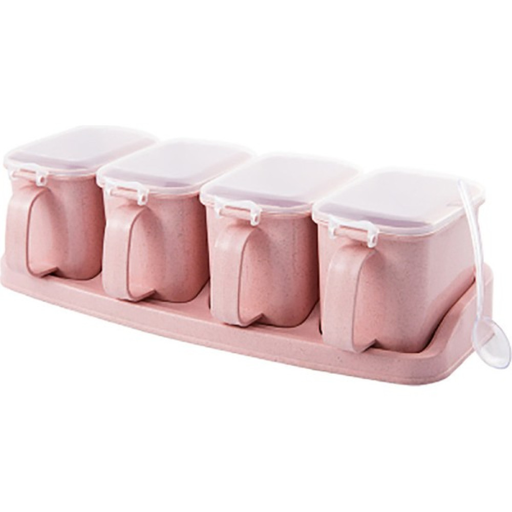 Boshun Foreign Trade 4 Bölmeli Baharat Saklama Kutusu - Pembe (Yurt Dışından) - 400 ml Oto Boyaları Fiyatı