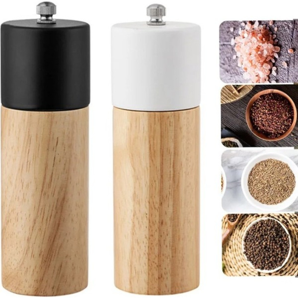 Bosile Ahşap Baharat Karabiber Tuz Öğütücü Değirmen Tuzluk Baharatlık 16 cm 2'li Set Meşe Ağacı Baharat Setleri & Baharatlıklar Fiyatı