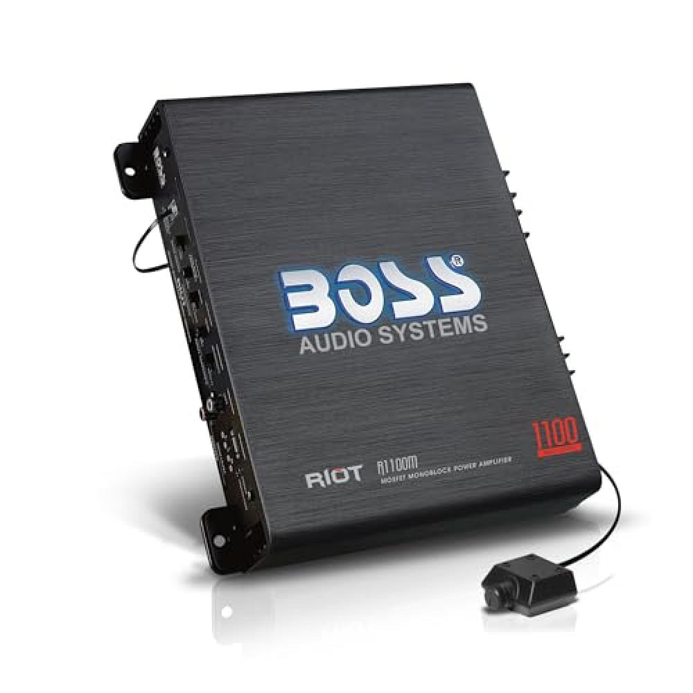 BOSS Audio Systems R1100M Monoblock Car Amplifier - 1100 High Output, 2-8 Ohm Stable, Low/High Level Inputs, Low Pass Crossover, MOSFET Power Supply Car Amplifiers Fiyatı