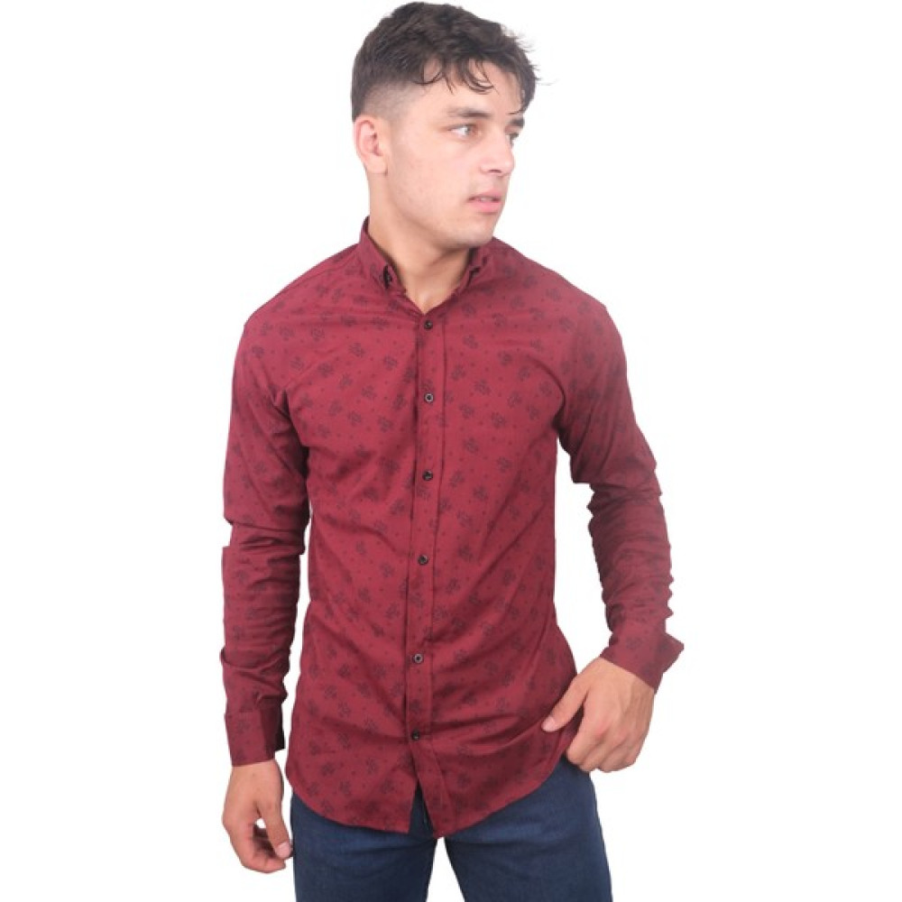 Boss Milano Erkek V Yaka Bordo Gömlek-17 Erkek Gömlek Fiyatı
