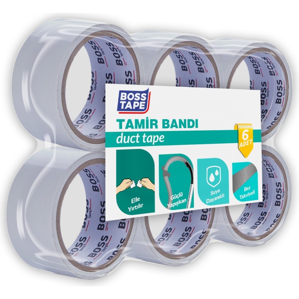 Boss Tape 6 Adet Tamir Bandı Bez Bant Beyaz EN:48MM BOY:50MT - 50 m SSD / Solid State Drive Fiyatı