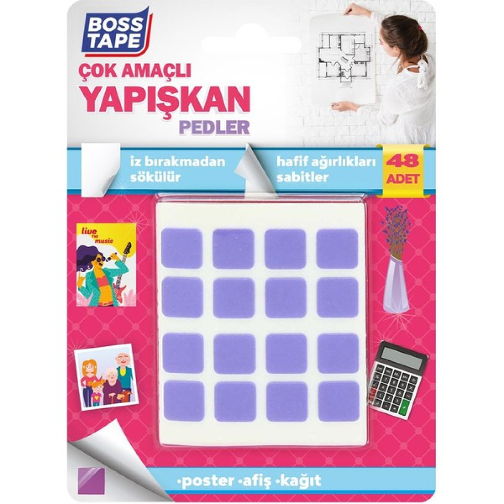 Boss Tape Balon Poster Kağıt Doğum Günü Süsü Yapıştırma Pedleri Selobant Fiyatı