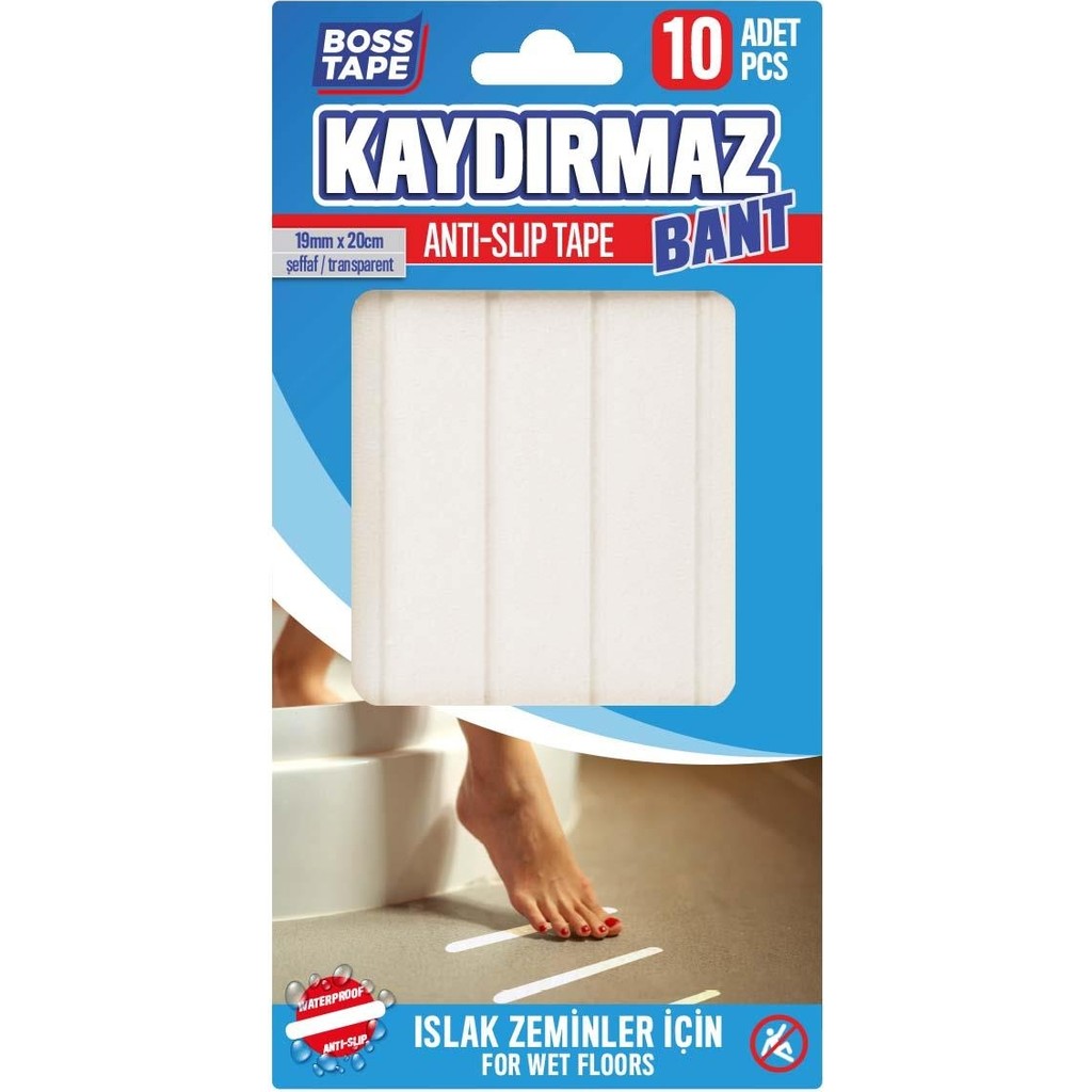 Boss Tape Banyo Küvet Duşakabin Islak Zeminler İçin Kaydırmaz Şerit Bant Duşakabin Fiyatı