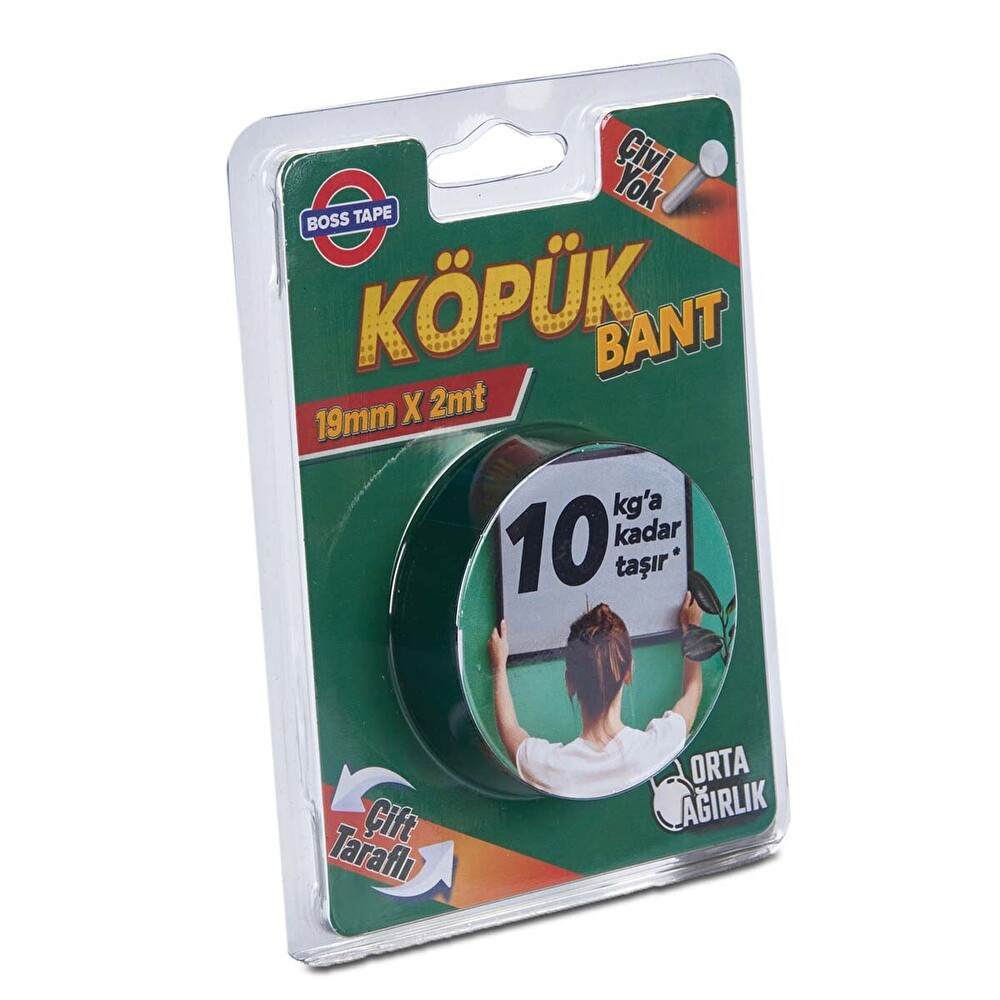 Boss Tape Cıft Taraflı Kopuk Bant-10 Kg 19mmx2mt Nalburiye & Hırdavat Fiyatı