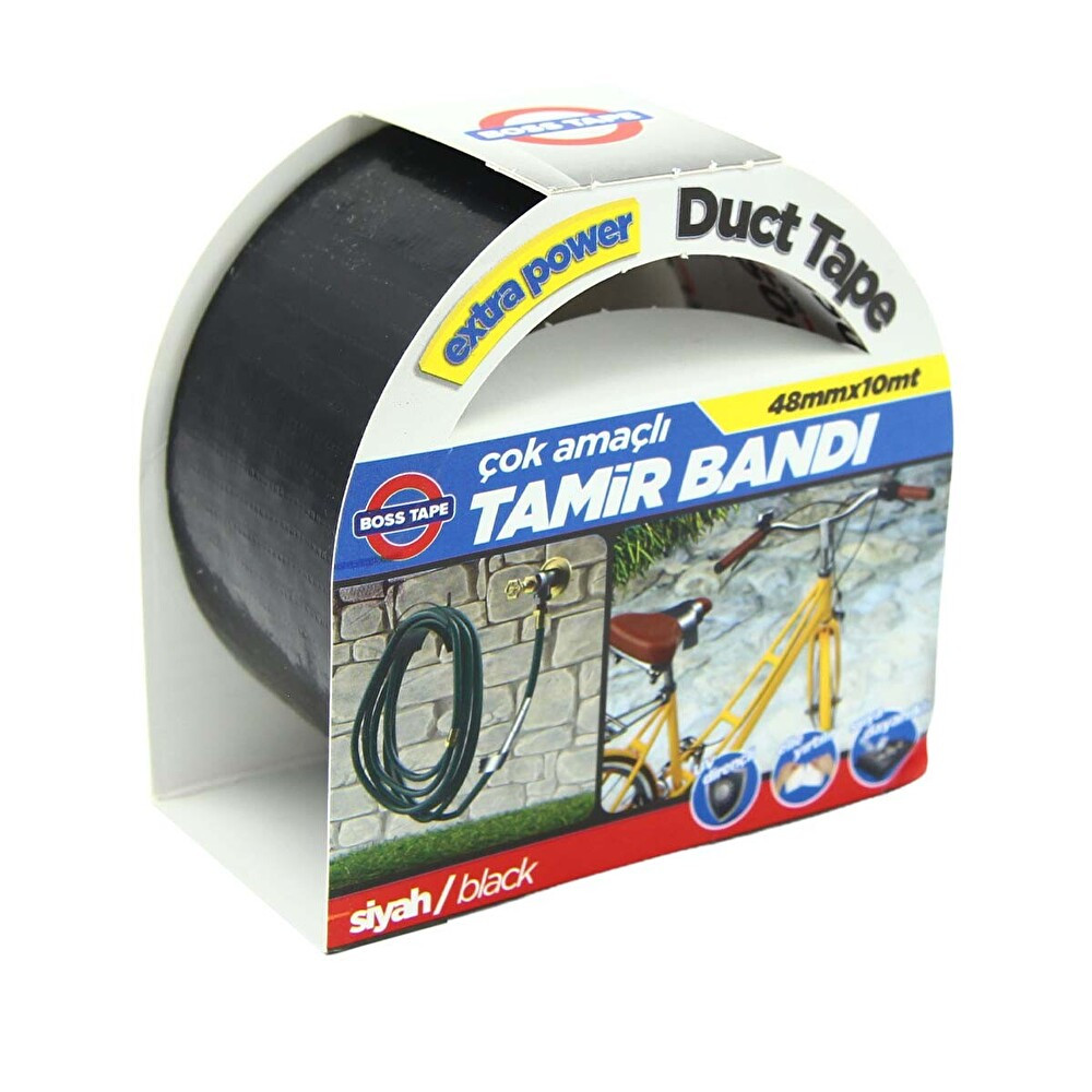 Boss Tape Duct Tape Tamır Bandı 48mmx10mt-Sıyah Nalburiye & Hırdavat Fiyatı