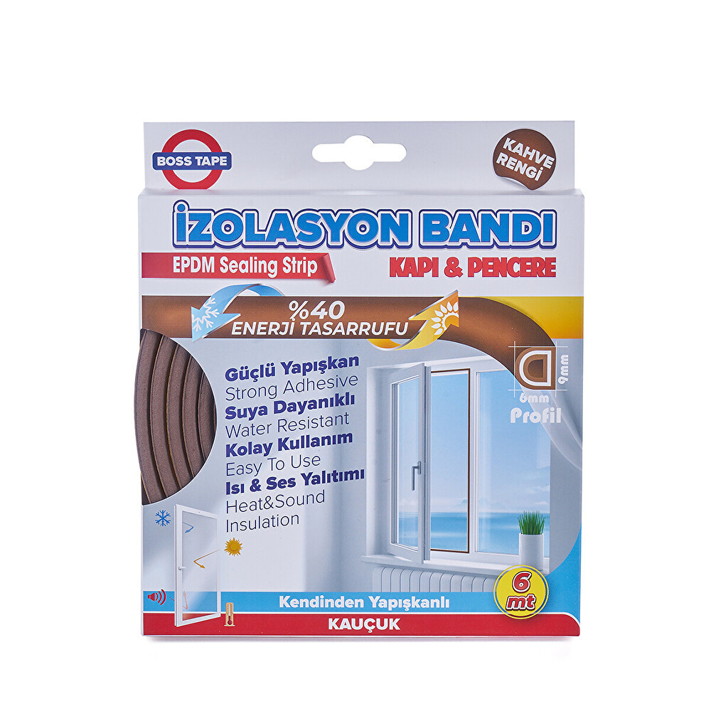 Boss Tape İzolasyon Bandı-6mt Kahverengi Nalburiye & Hırdavat Fiyatı