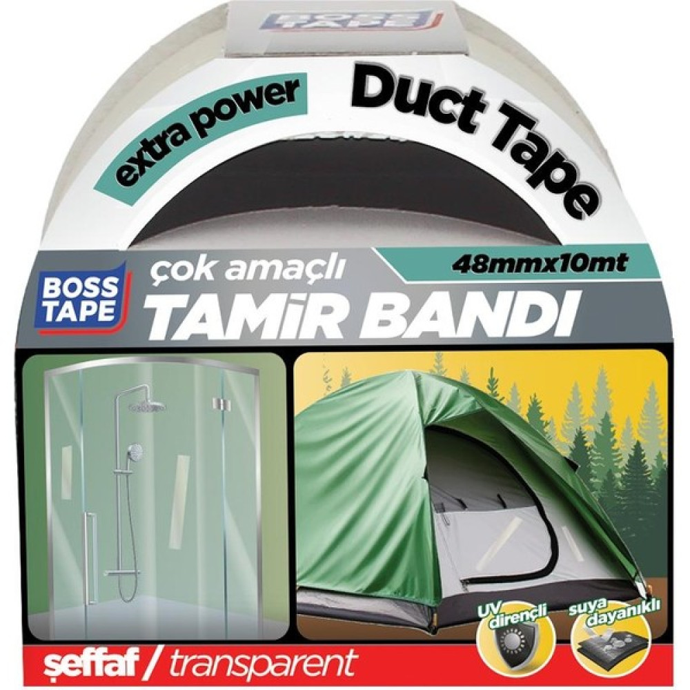 Boss Tape Şeffaf Duct Tape Tamir Bandı EN:48MM BOY:10MT Bant Fiyatı
