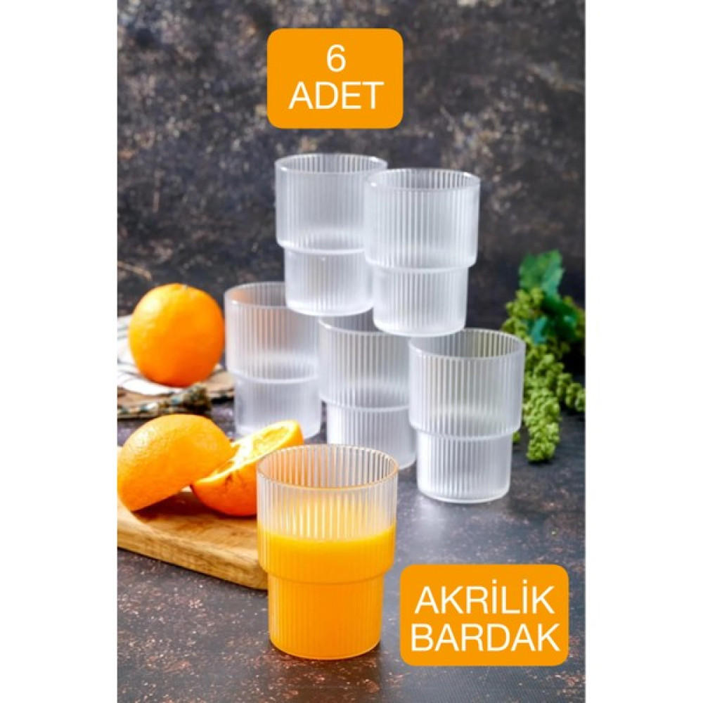 Bossio 6 Adet Origami Mika Bardak Seti Şık Tasarımlı Su Meşrubat Bardağı - Cam Değildir - - Şeffaf Fincan / Bardak / Kahve Takımı Fiyatı