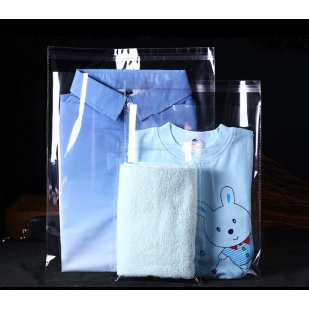 BossPack Şeffaf Bantlı (28X42 Cm) Parlak Jelatin Poşet (100 Adet) - Şeffaf Hediye Poşeti Buzdolabı Poşeti Fiyatı