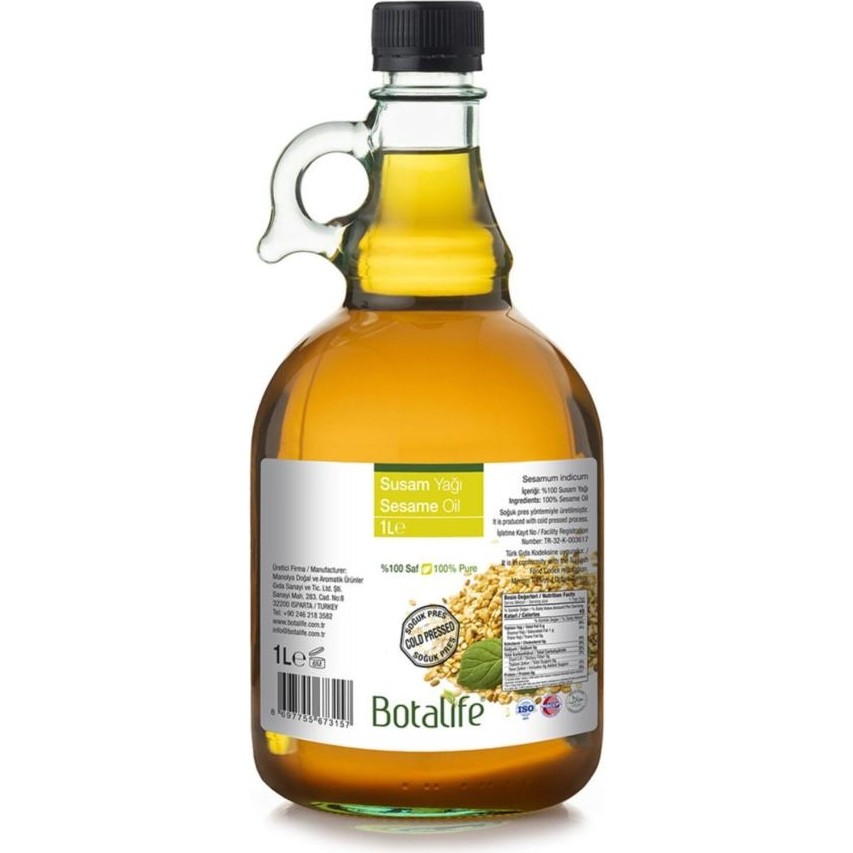Botalife Susam Yağı %100 Saf Doğal Nemlendirici 1 Litre Soğuk Pres Yöntemiyle Üretilmiştir Diğer Fiyatı