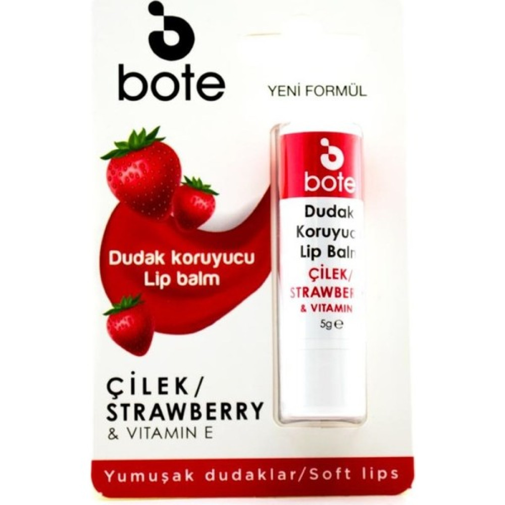 Bote Çilek Aromalı Dudak Koruyucu Lip Balm 5 gr Dudak Bakımı / Koruyucu Fiyatı
