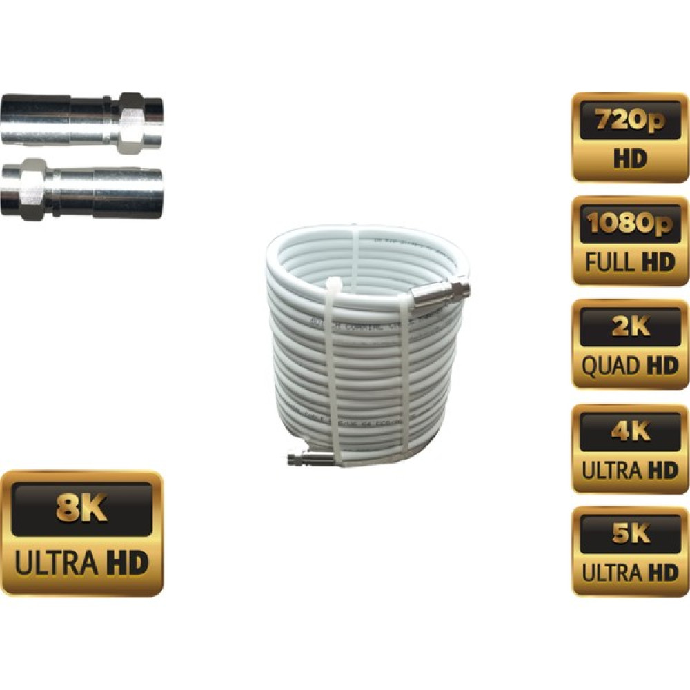 Botech Rg6-U6 4k/full Hd/3d Saf Çelik F Konnektörlü Içi Bakır Dışı Bakır Anten Uydu Kablosu 6metre Oto Boyaları Fiyatı