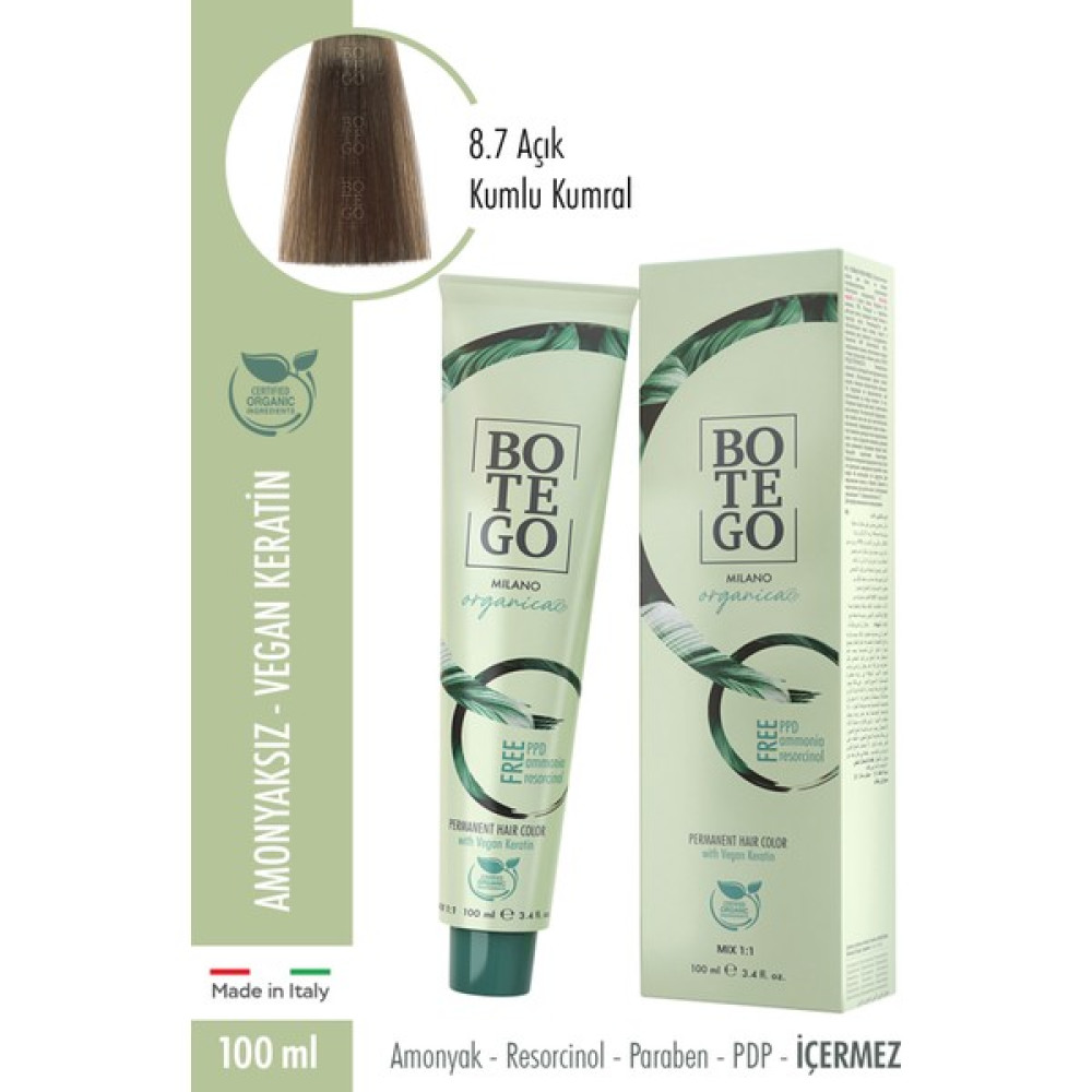 Botego Milano Organica Krem Boya 8.7 Açık Kumlu Kumral 100 ml Oto Boyaları Fiyatı