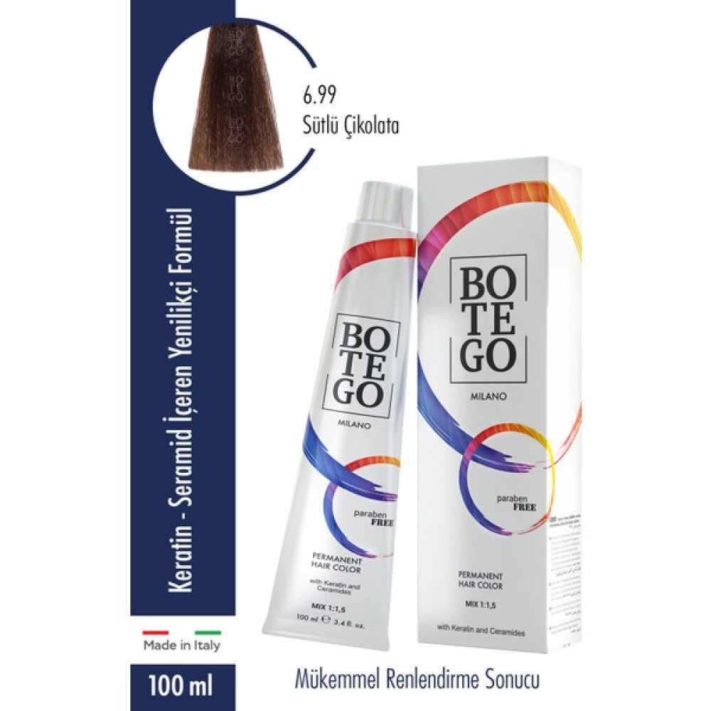 Botego Milano Profesyonel Krem Boya 6.99 Sütlü Kahve 100 ml Saç Boyası Fiyatı