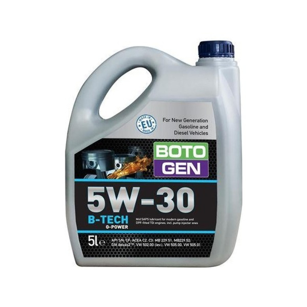 Botogen B-Tech G-Power 5W-30 Motor Yağı 5 lt (Üretim Yılı 2021) Motor Yağı Fiyatı