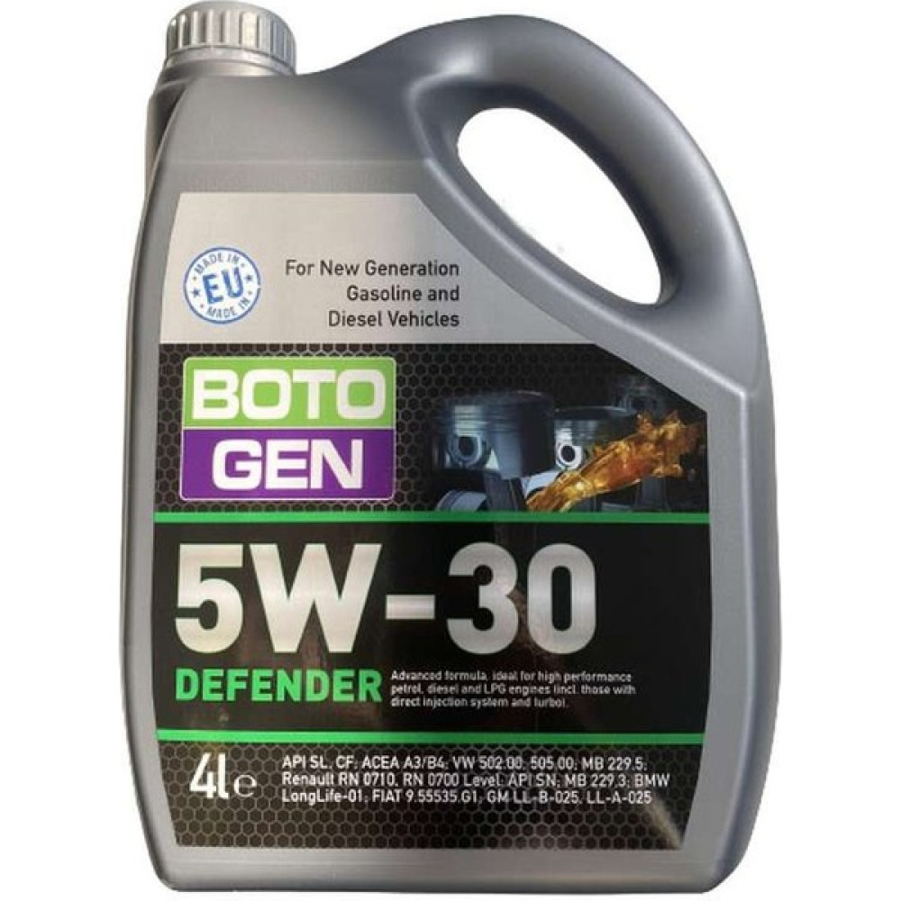 Botogen Defender 5W30 4 Litre Motor Yağı ( Üretim Yılı: 2022 ) Motor Yağı Fiyatı