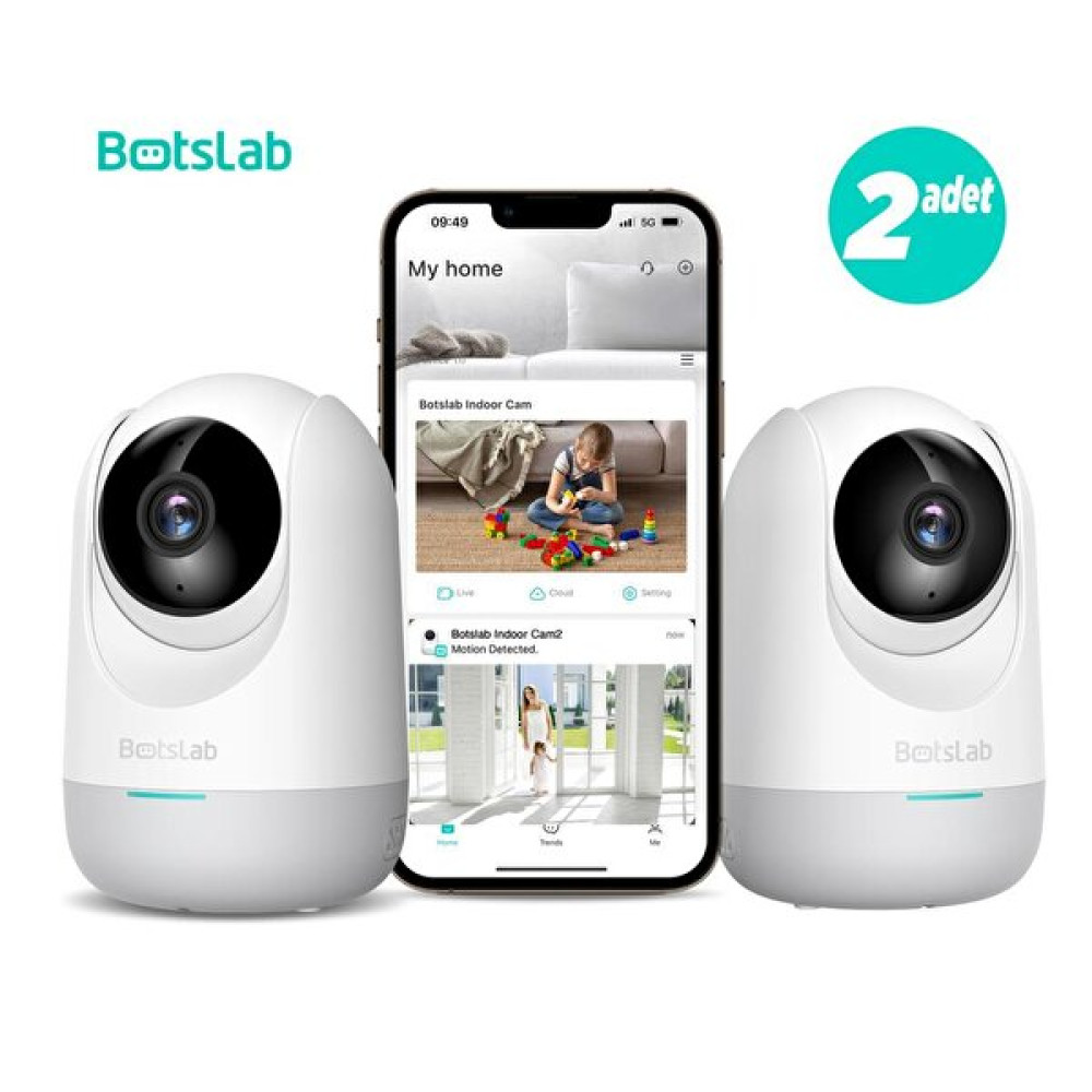 Botslab 360+ C211 2K Pro Mini Bundle Wi-Fi 360° Bebek Monitörü Evcil Hayvan ve İç Mekan Akıllı Güvenlik Kamerası 2 Adet Güvenlik Kameraları Fiyatı