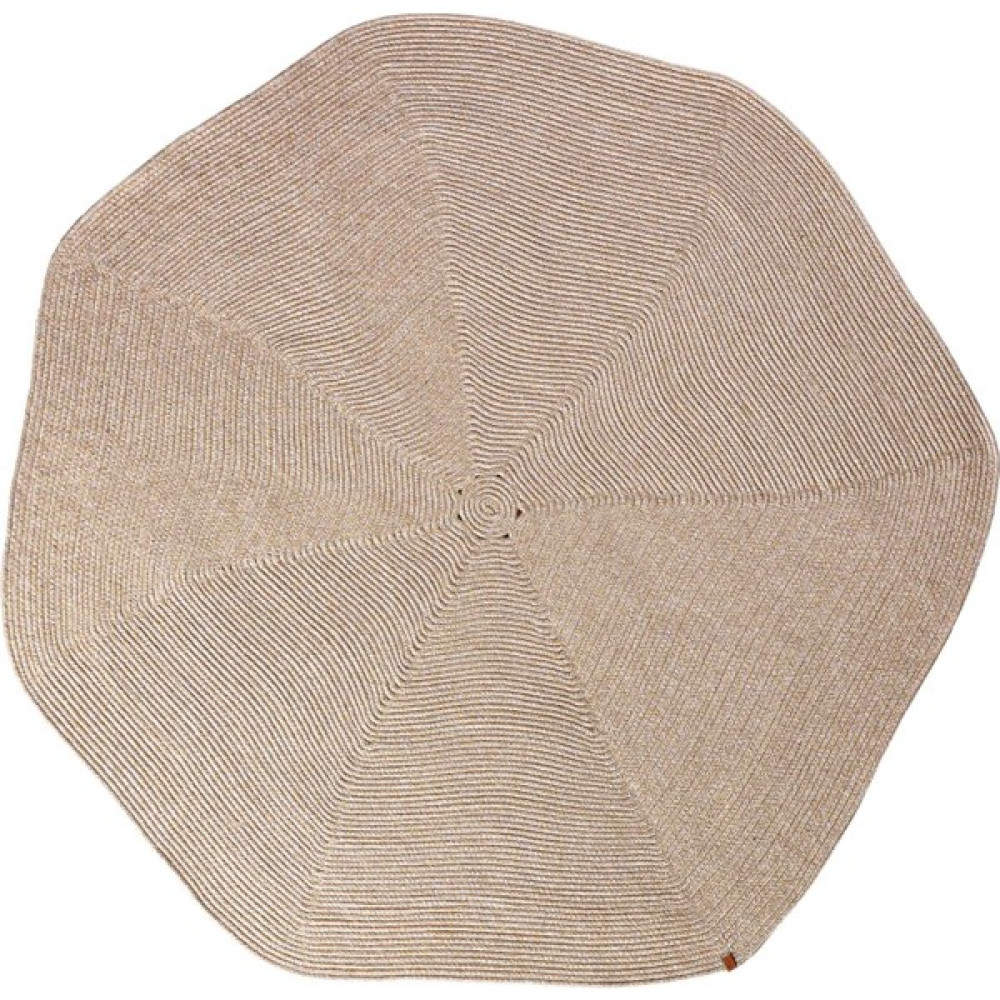 Boulder El Örmesi Altıgen Bej Yıkanabilir Halı Kilim Balkon Teras Salon Koridor Halısı Pamuklu Hasır Halı 69591 - 160 x 160 cm Salon Halısı Fiyatı