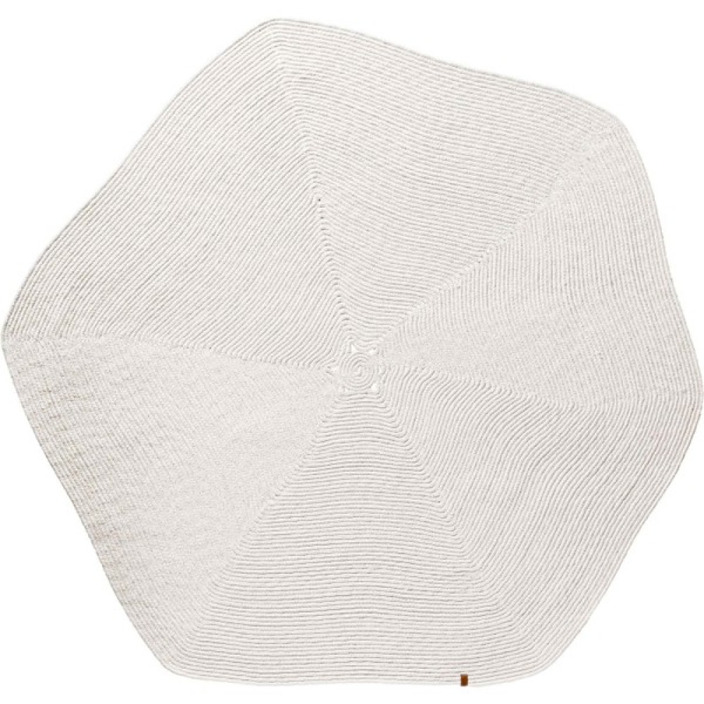 Boulder El Örmesi Altıgen Beyaz Pamuklu Yıkanabilir Halı Kilim Balkon Teras Salon Koridor Halısı Hasır Halı 69592 - 120 x 120 cm Salon Halısı Fiyatı