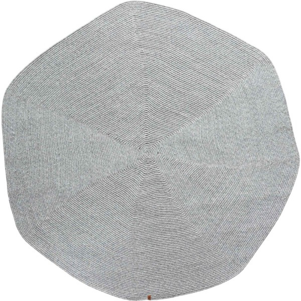 Boulder El Örmesi Altıgen Gri Pamuklu Yıkanabilir Halı Kilim Balkon Teras Salon Koridor Halısı Hasır Halı 69593 - 120 x 120 cm Salon Halısı Fiyatı