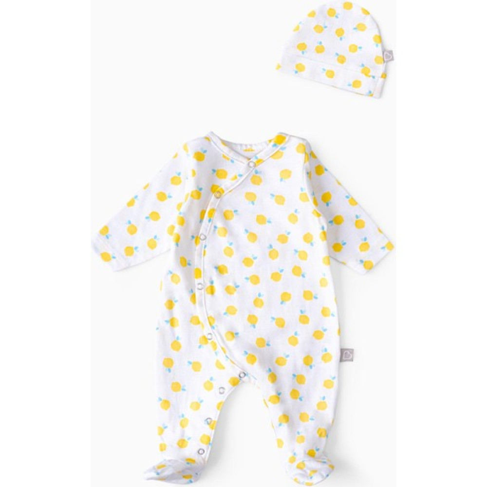 Boumini Bebek Patikli Tulum Şapka Set Limonlar Bebek Tulumu Fiyatı