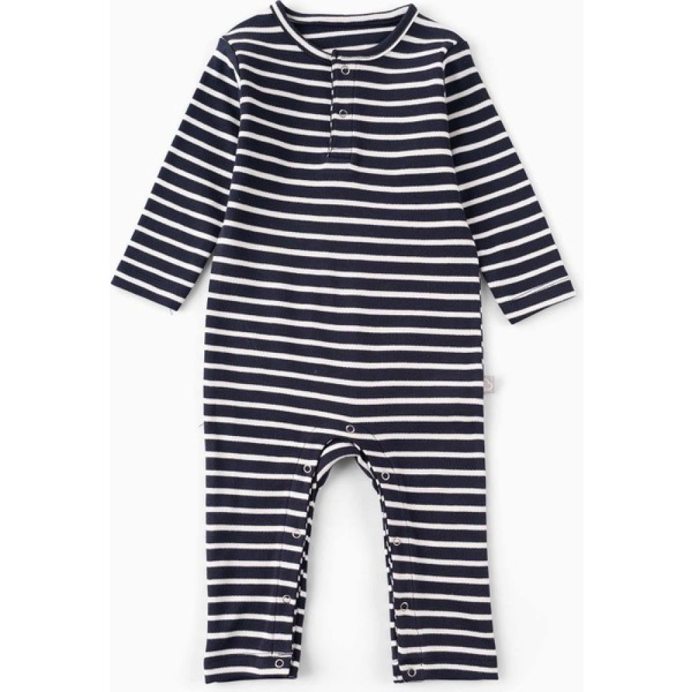 Boumini Bebek Uzun Kollu Çıtçıtlı Tulum Çizgili Lacivert Bebek Tulumu Fiyatı