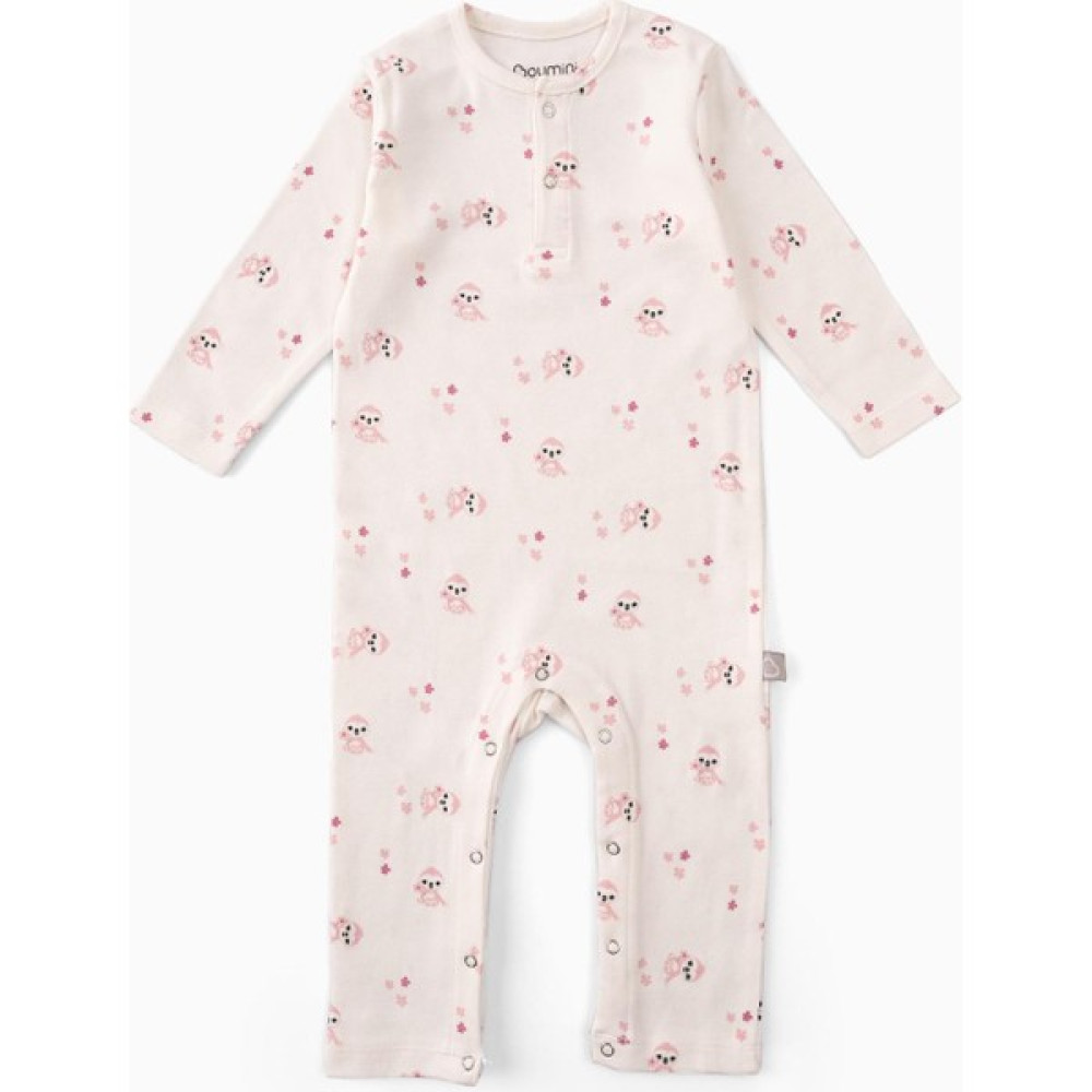 Boumini Bebek Uzun Kollu Çıtçıtlı Tulum Pembe Miskin Bebek Tulumu Fiyatı